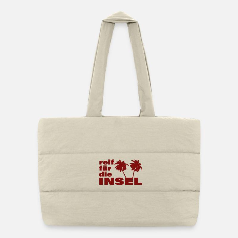 READY FOR THE ISLAND Puffer Shopping Bag