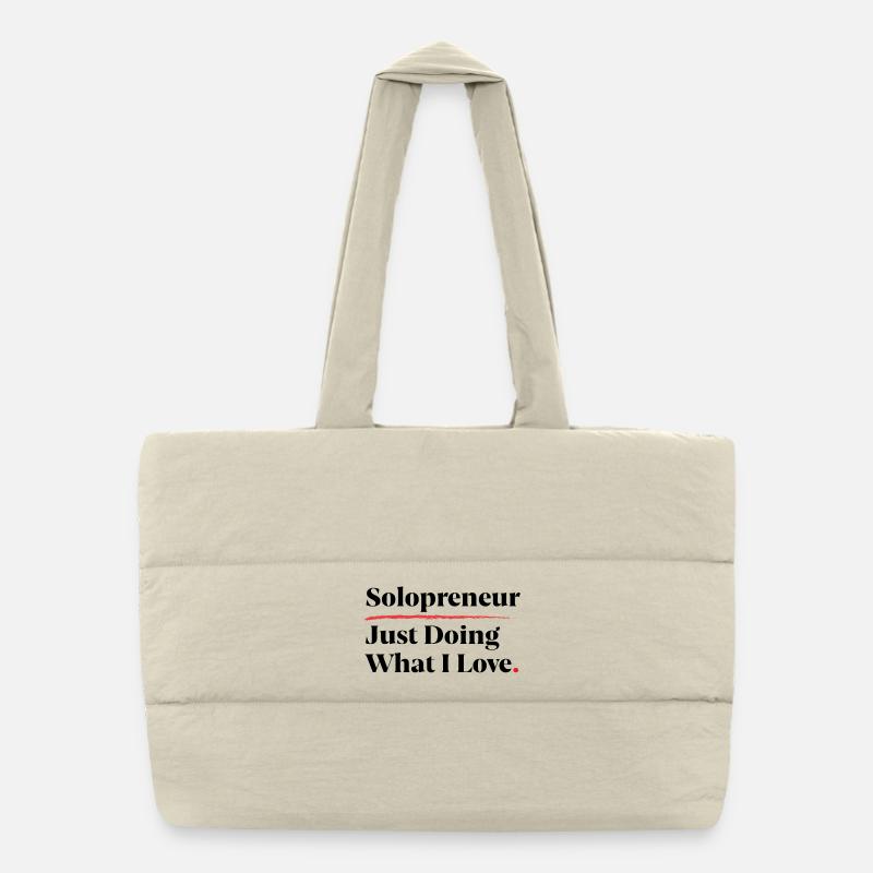 Solopreneur : Faire ce que j’aime [Noir] Sac shopping matelassé