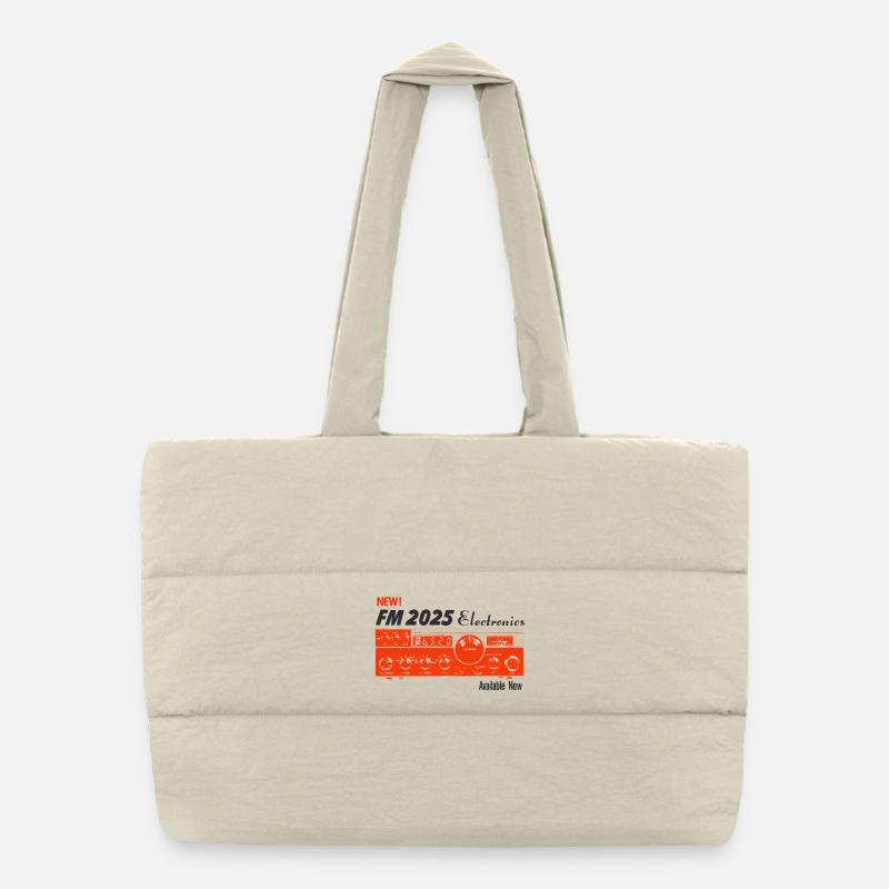 Électronique FM 2025 – Technologie vintage Sac shopping matelassé
