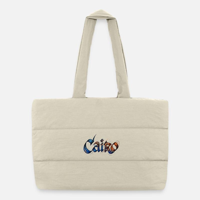 Cairo - Puffer-Einkaufstasche - Naturweiß