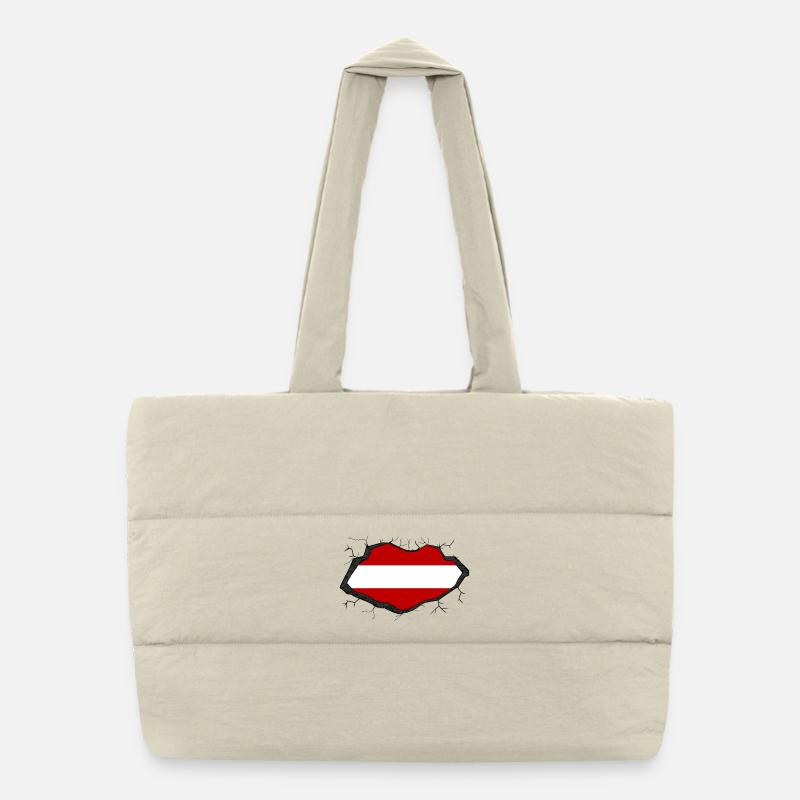 Drapeau de l’Autriche Sac shopping matelassé