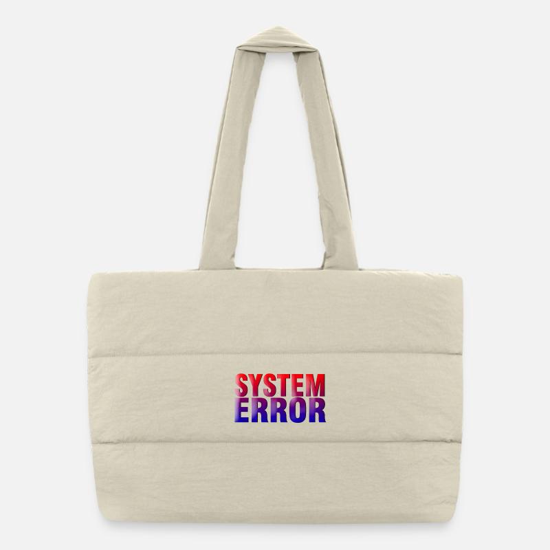 Systemfehler Gradient Typo Puffer-Einkaufstasche