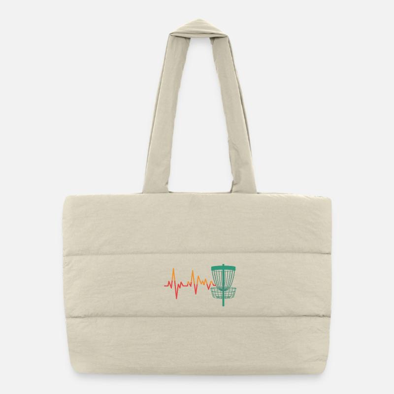 Heartbeat DiscGolf Motif Sac shopping matelassé
