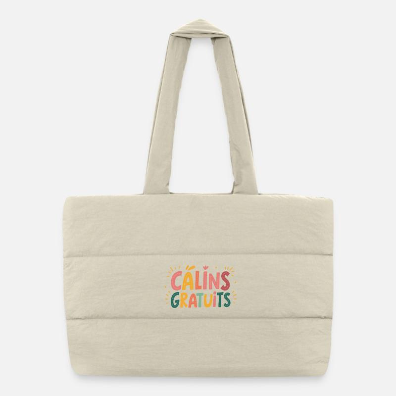 Câlins Gratuits design festif coloré Sac shopping matelassé
