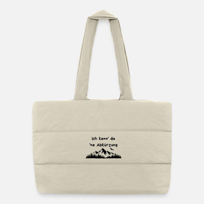 Abbreviation Mountains Hiking Sayings Puffer Shopping Bag