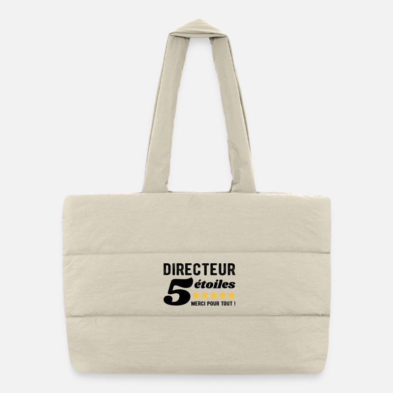 Cadeau Directeur 5 Étoiles - Merci pour tout ! Sac shopping matelassé