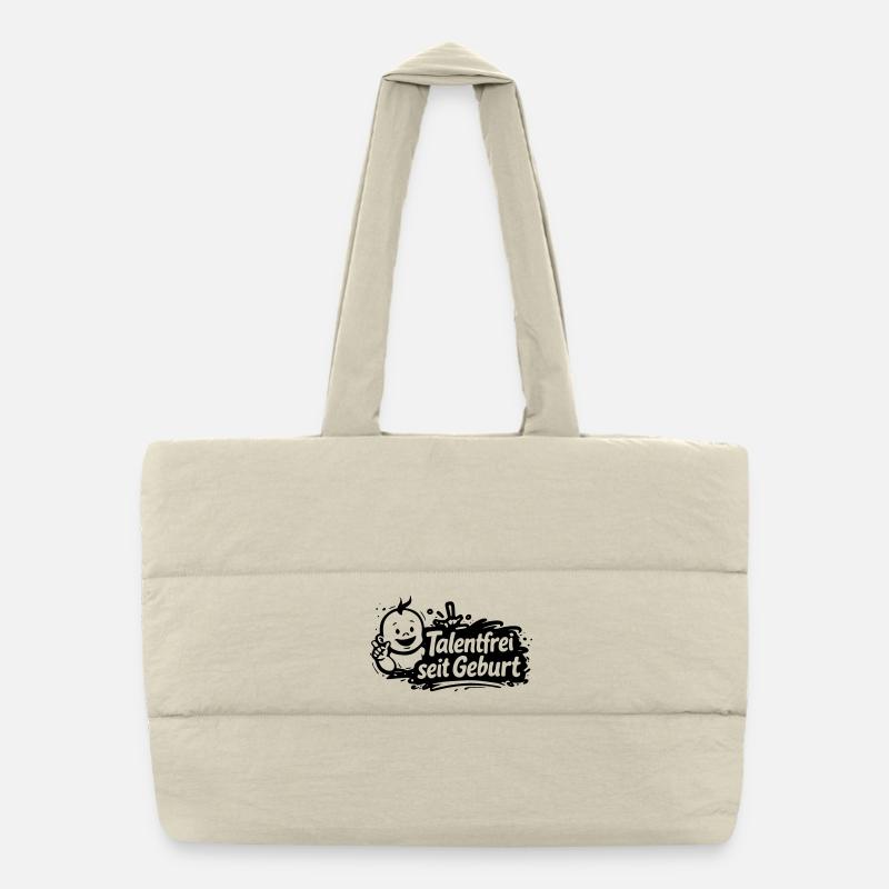Talentfrei seit Geburt Puffer-Einkaufstasche