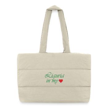 Liguria in my heart - Puffer Shopping Bag - natural - Front