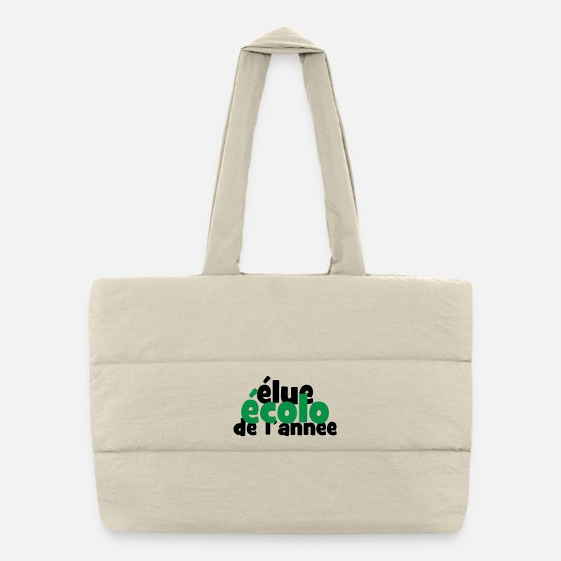 Distinction Elue Ecolo Année Typo Sac shopping matelassé