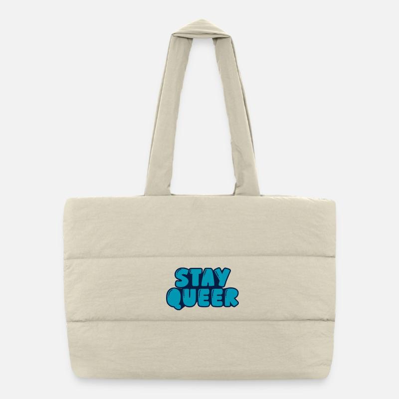 stay queer Puffer Shopping Bag