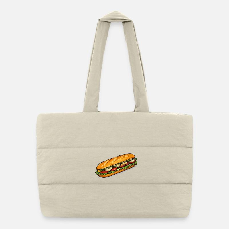 Frischer Sandwich Blickfang Puffer-Einkaufstasche