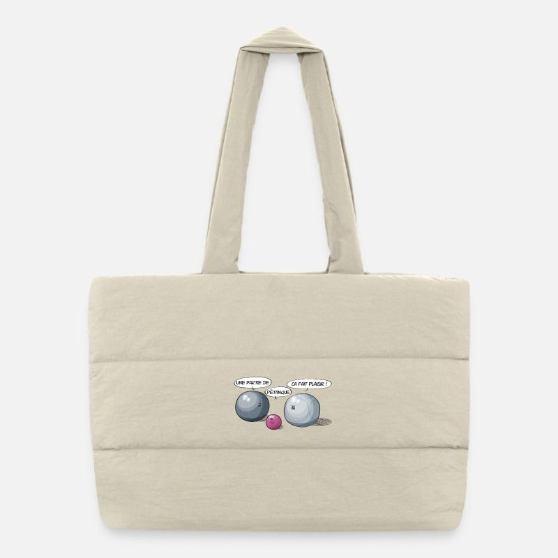 Une partie de pétanque Sac shopping matelassé
