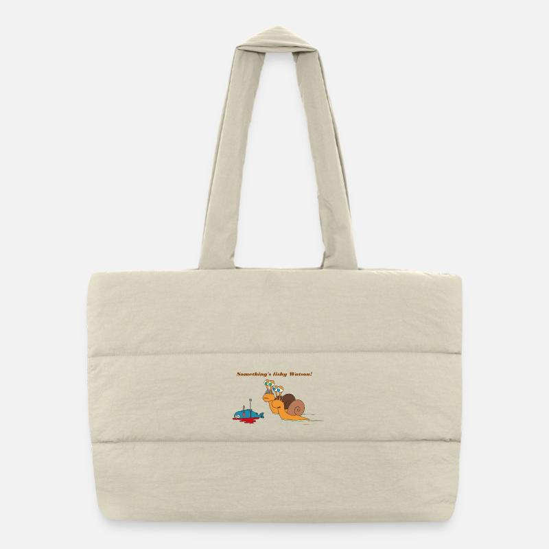 Sherlock Holmes snail Puffer Shopping Bag