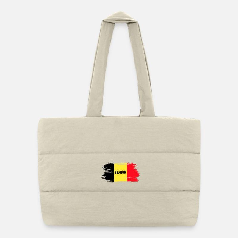Drapeau de la Belgique / Cadeau drapeau national Sac shopping matelassé