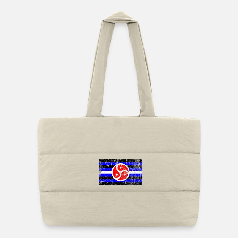 bdsm rights flag bondage fetish latex mistress pvc Puffer Shopping Bag