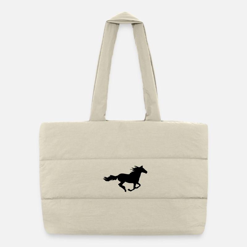 Wildpferd Puffer-Einkaufstasche