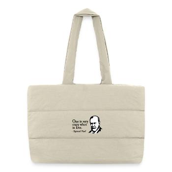 One is very crazy when in love Valentine's day fun - Puffer Shopping Bag - natural - Front