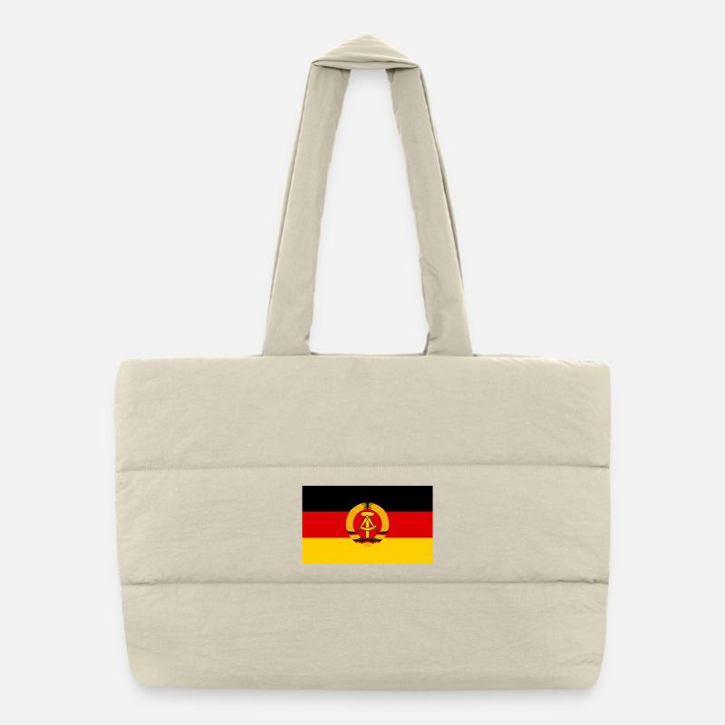 Fahne Aufkleber DDR sticker flag GDR sticker Puffer Shopping Bag