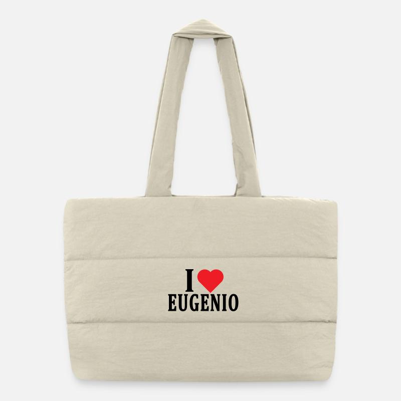 T-Shirt Ich liebe Eugenio T-Shirt Geschenkidee Puffer-Einkaufstasche