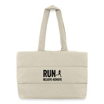 Marathon - Run. Believe. Achieve. - Puffer Shopping Bag - natural - Front