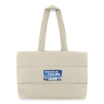 Mountains are Calling Damüls (2 Upload) - Puffer Shopping Bag - natural - Front