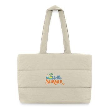 Bonjour Summmer - Sac shopping matelassé - blanc naturel - Devant