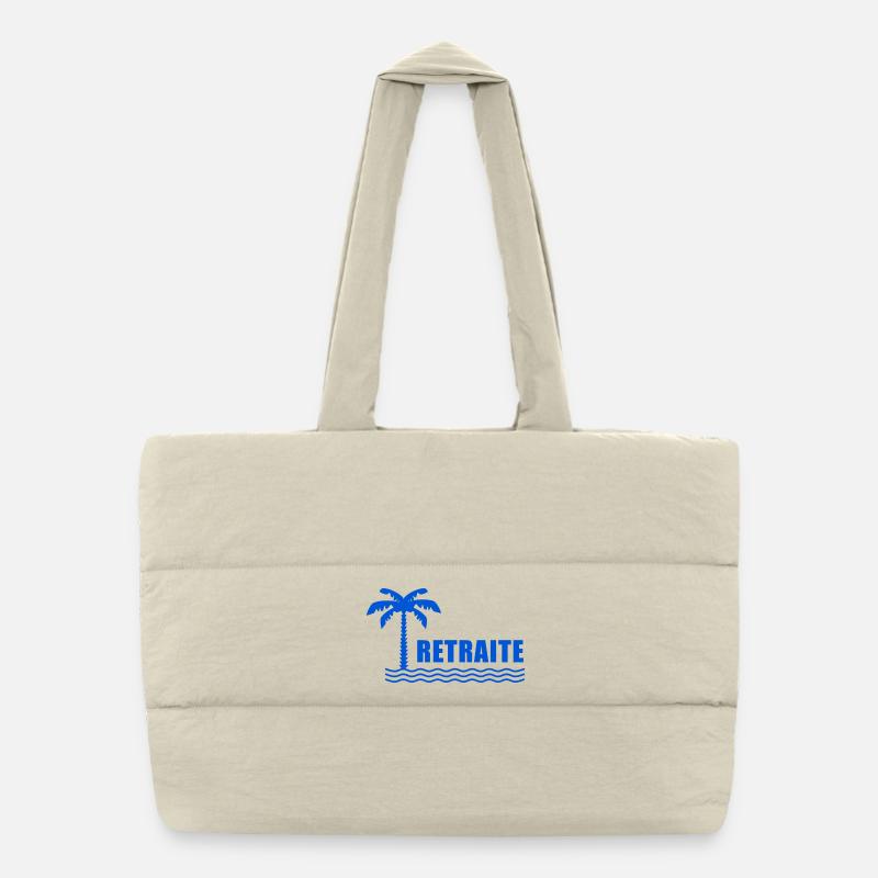 RETIREMENT. HOLIDAY. RETIREMENT. RETIRED. RETIREMENT. Puffer Shopping Bag