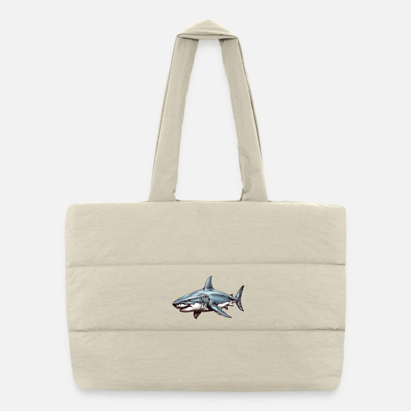 Marée de requin Sac shopping matelassé