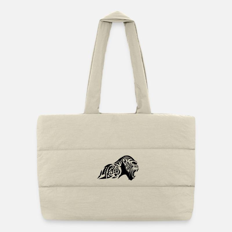 Gorilla Beast Tribal Puffer-Einkaufstasche