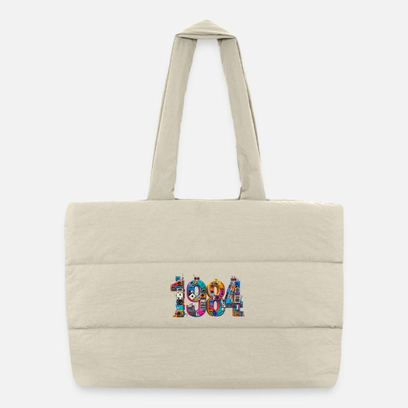 1984 – Abitur, naissance ou mariage Sac shopping matelassé