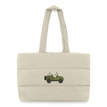 Militär-Jeep - Puffer-Einkaufstasche - Naturweiß - Vorne