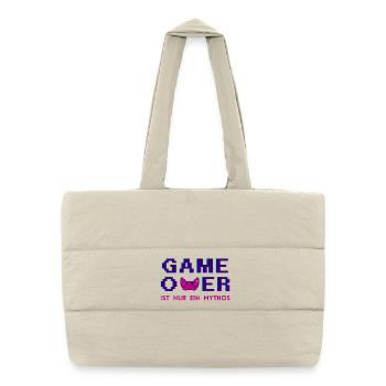 Game Over Mythos Dark Retro Pixel - Puffer Shopping Bag - natural - Front