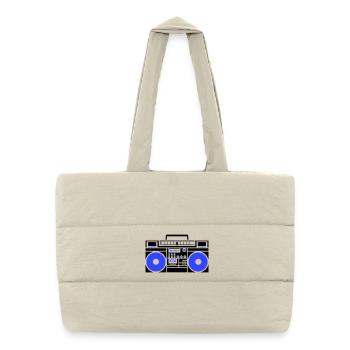Ghettoblaster Radio - Puffer-Einkaufstasche - Naturweiß - Vorne