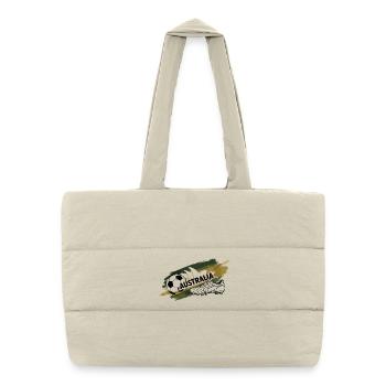 Australie Football Supporter Australia Soccer - Sac shopping matelassé - blanc naturel - Devant