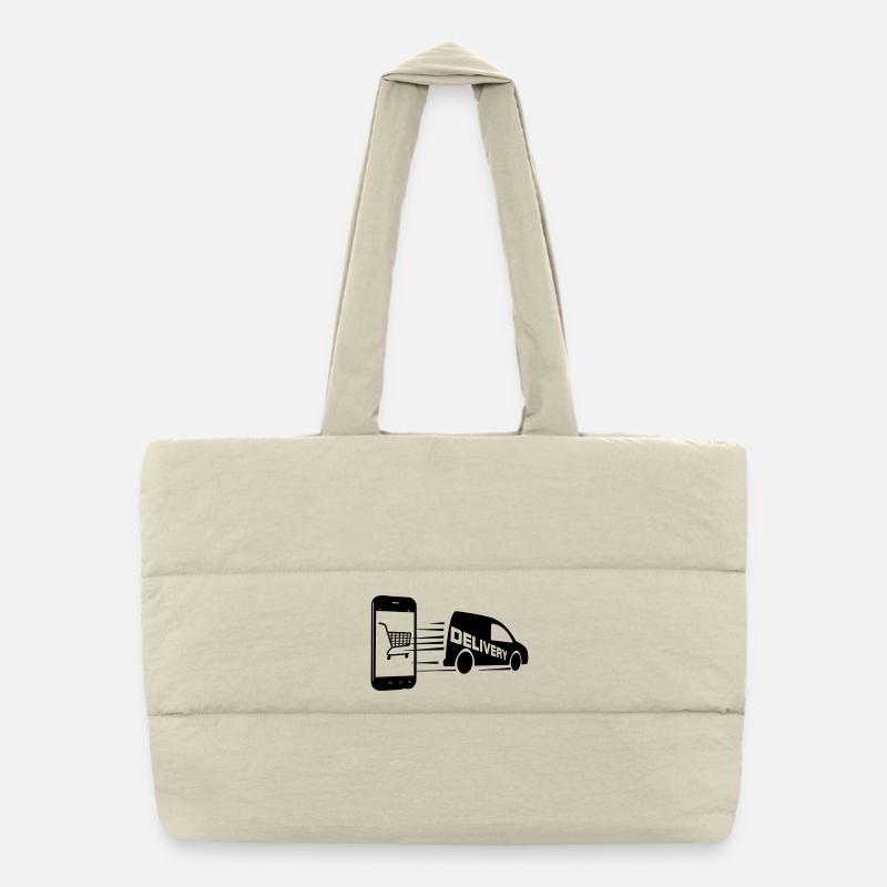 Online shopping and delivery Puffer Shopping Bag