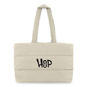 Hip-hop - Sac shopping matelassé - blanc naturel - Devant