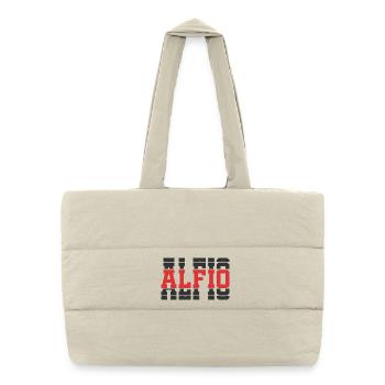 Alfio t-shirt gift idea stacked text - Puffer Shopping Bag - natural - Front