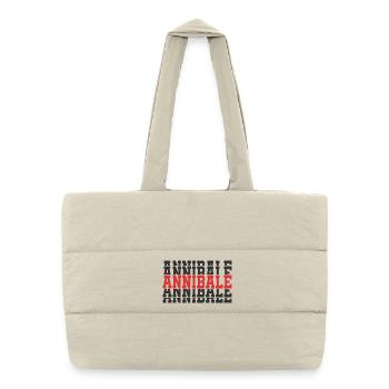 t-shirt Annibale t-shirt gift stacked text - Puffer Shopping Bag - natural - Front