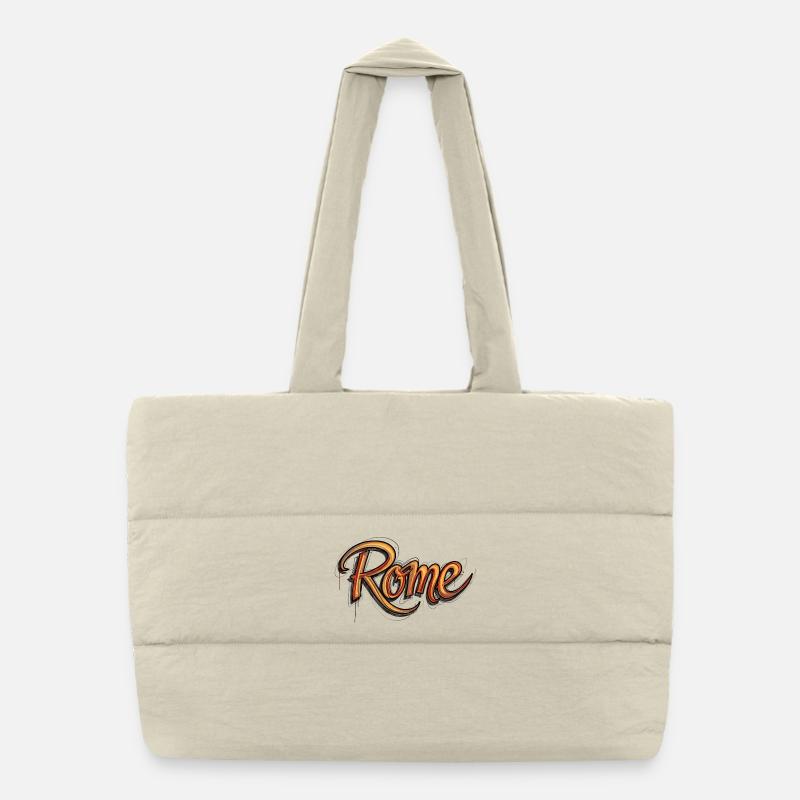 Rome - Puffer Shopping Bag - natural