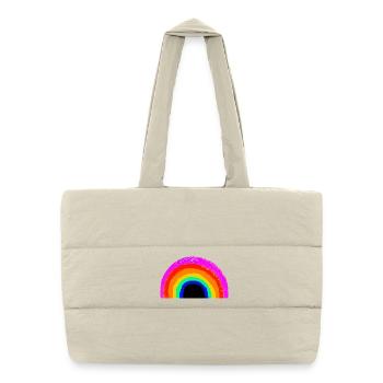 Vivid Rainbow Arch - Puffer Shopping Bag - natural - Front