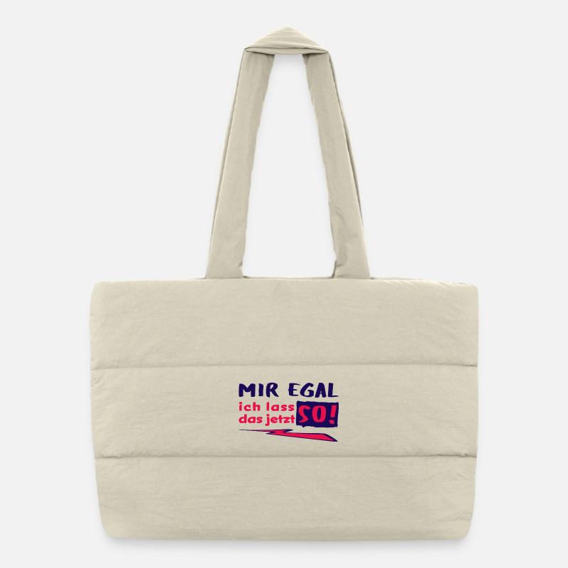 JE M’EN FICHE - JE VAIS LAISSER ÇA COMME ÇA MAINTENANT ! - Énoncé Sac shopping matelassé