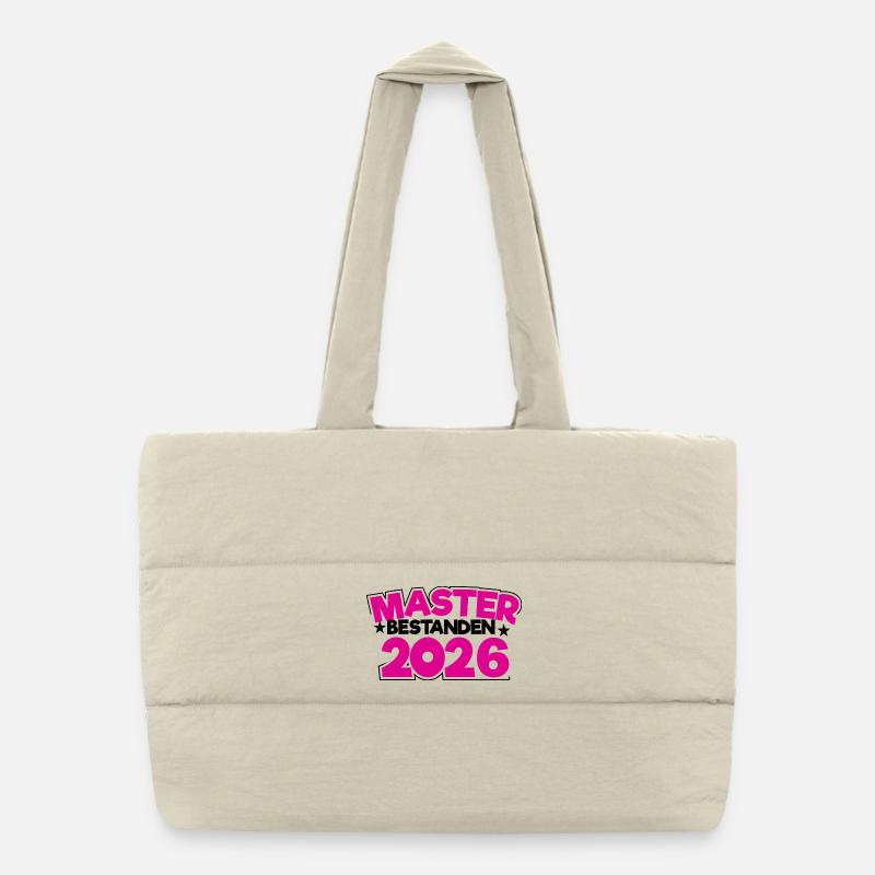 Master 2026 Abschluss Promotion Sponsion Puffer-Einkaufstasche