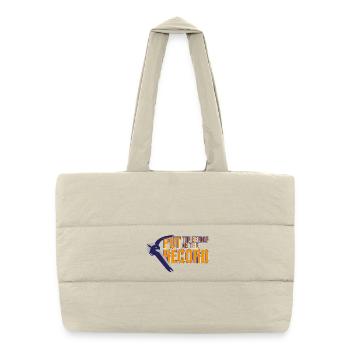 Aiguille sur la plaque - Sac shopping matelassé - blanc naturel - Devant