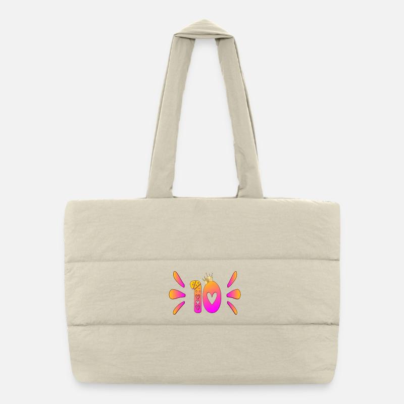 Dix anniversaires Sac shopping matelassé