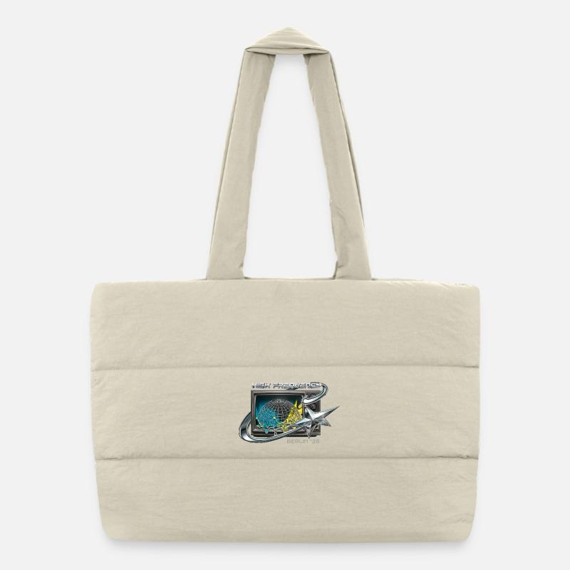 Haute fréquence Berlin 26 Rétro Tech - Sac shopping matelassé - blanc naturel