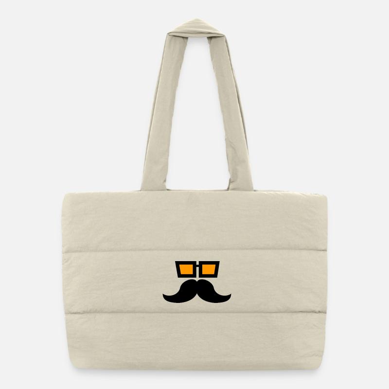 moustache Sac shopping matelassé