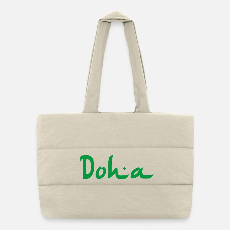 DOHA - Puffer-Einkaufstasche - Naturweiß