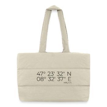 Coordonnées Arrondissement 6 Oberstrass Unterstrass Zurich - Sac shopping matelassé - blanc naturel - Devant