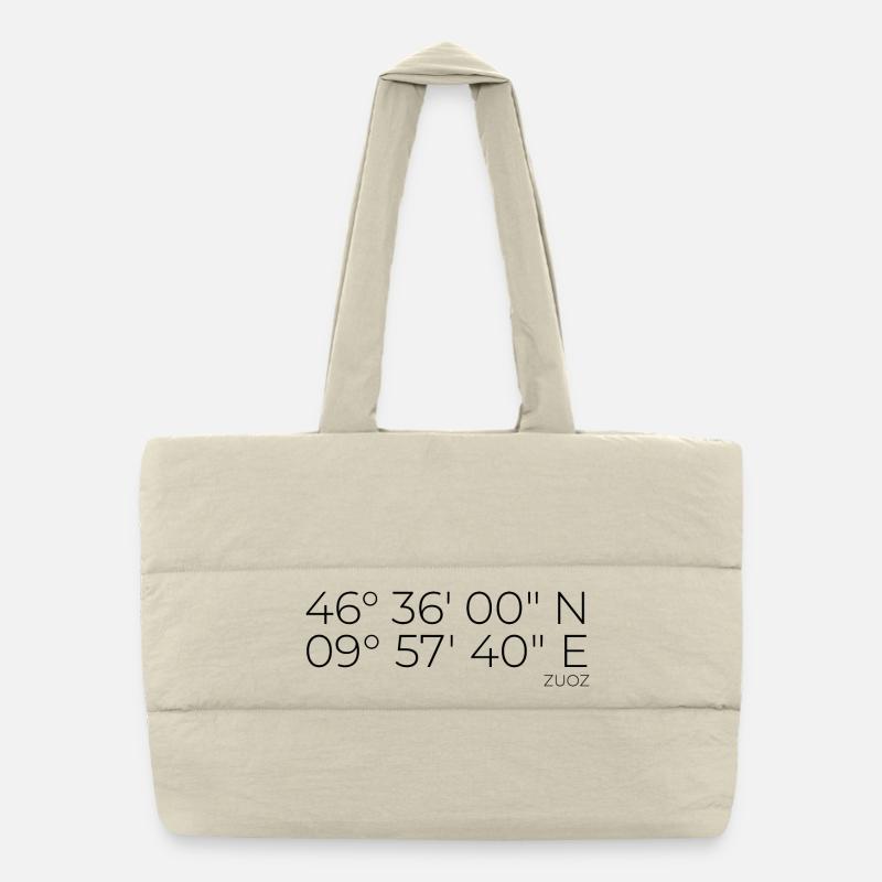 Coordinates: Zuoz, Graubünden, Switzerland Puffer Shopping Bag