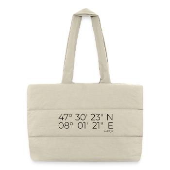 coordonnées Frick, Suisse - Sac shopping matelassé - blanc naturel - Devant